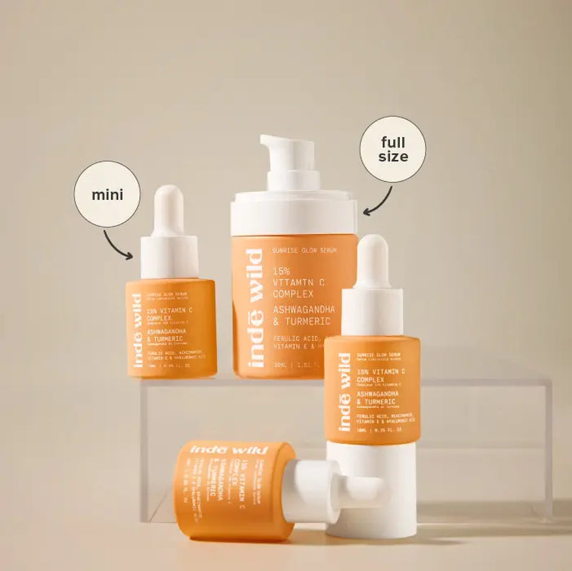 15% Vitamin C Complex Serum - Ashwagandha & Tumeric Skincare Brightening Serum Ferulic Acid Glutathione Turmeric Hyaluronic Acne