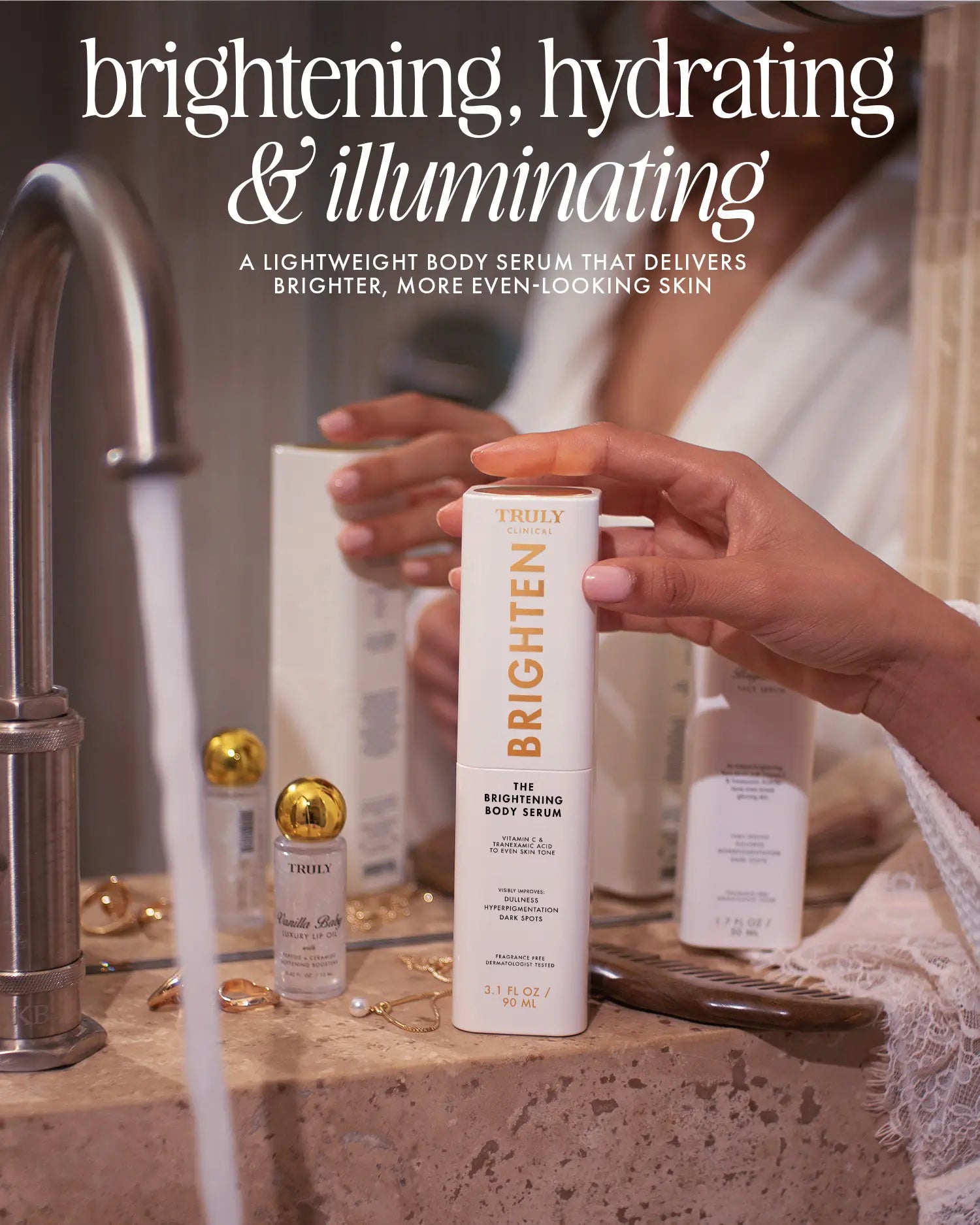 The Brightening Body Serum – Targeted Dark Spot Treatment with Vitamin C & Tranexamic Acid – Corrects Hyperpigmentation, Dark Spots & Uneven Tone – Boosts Radiance for a Brighter, Youthful-Looking Complexion – Clinical Strength Formula