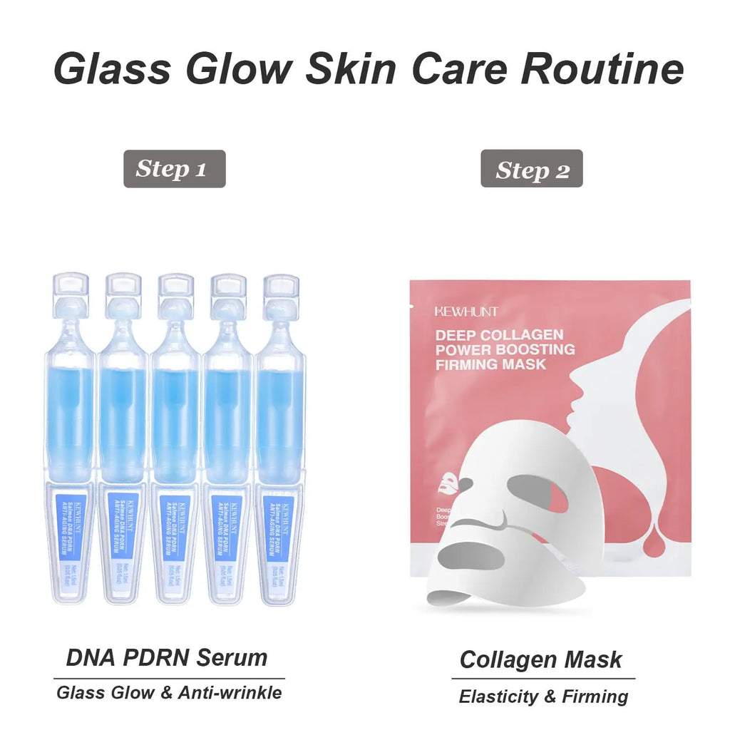 Deep Collagen Face Mask Overnight, Bio- Collagen Mask Real Deep Mask, Hydrating Hydrogel Masks with Low Molecular Collagen for Firming, Elasticity, Pore Minimizing 40G X 5Ea