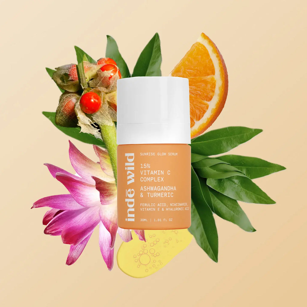 15% Vitamin C Complex Serum - Ashwagandha & Tumeric Skincare Brightening Serum Ferulic Acid Glutathione Turmeric Hyaluronic Acne